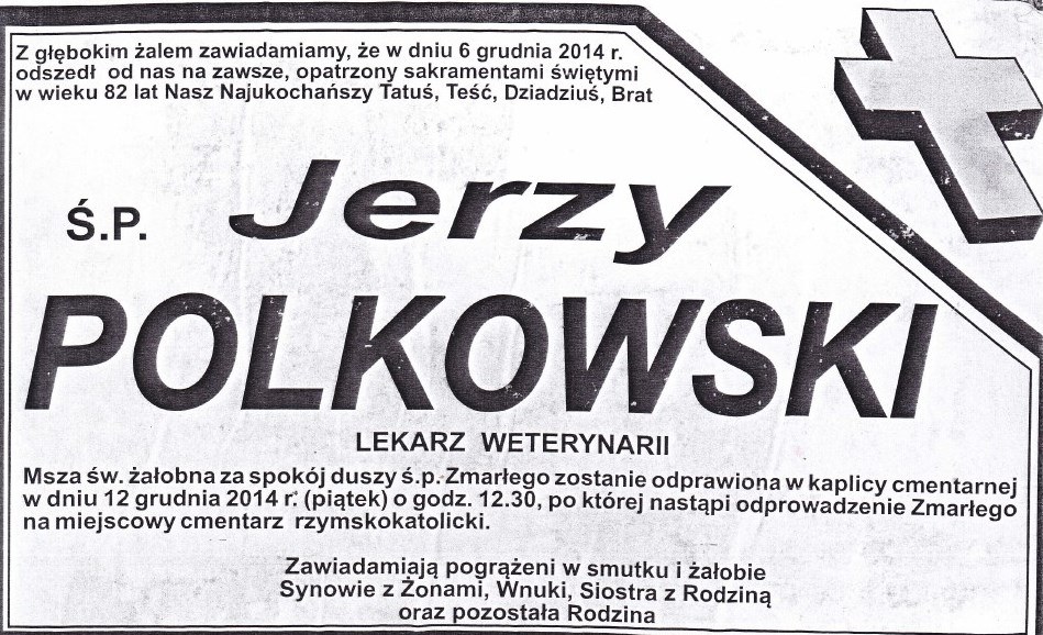 Nekrolog – Jerzy Polkowski