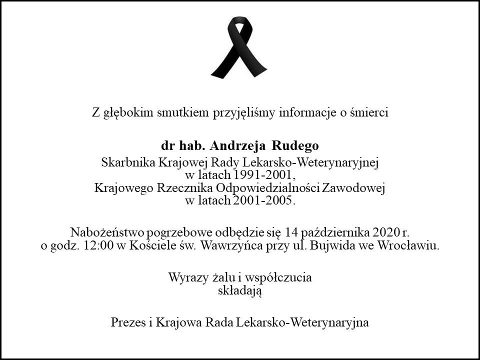 nekrolog kondolencje Andrzej Rudy data