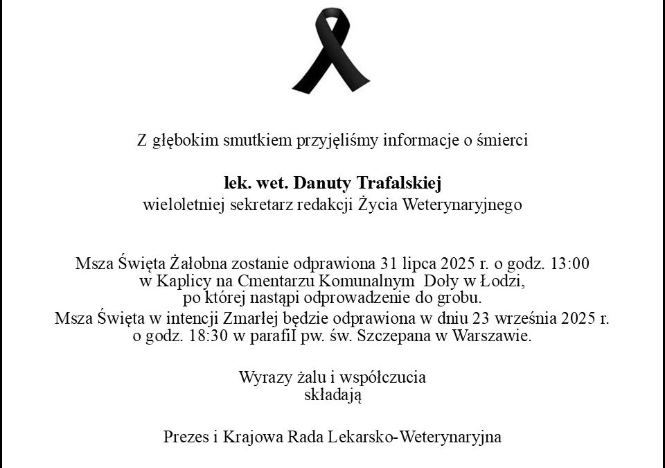 ZMARŁA DANUTA TRAFALSKA